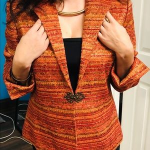 Peck & Peck Vintage Multicolored Patterned Jacket